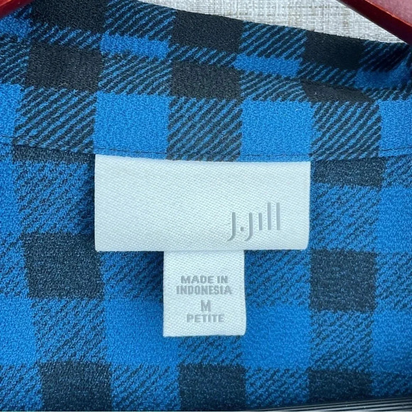 J Jill Long Sleeve Button Down Shirt size M petite 1525 - Picture 4 of 7